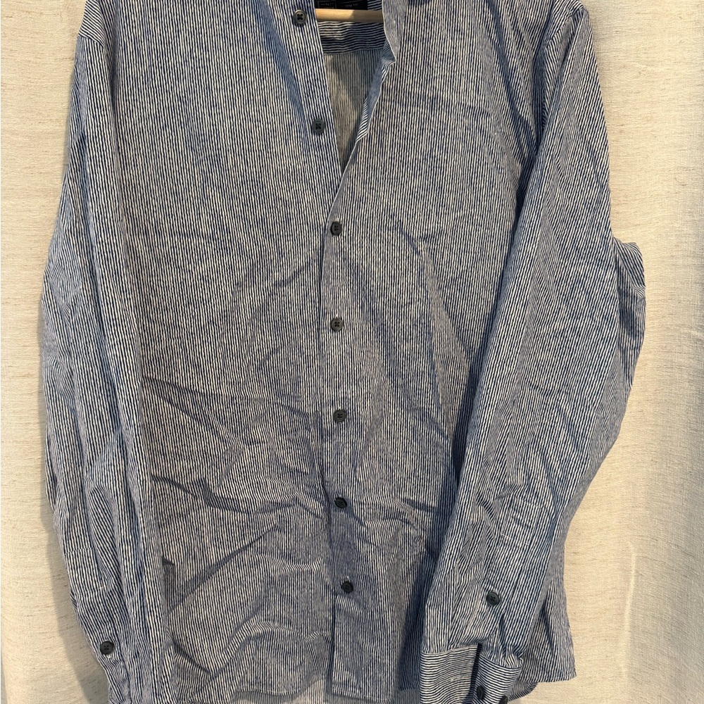 14th & Union Navy Striped Button Down Shirt